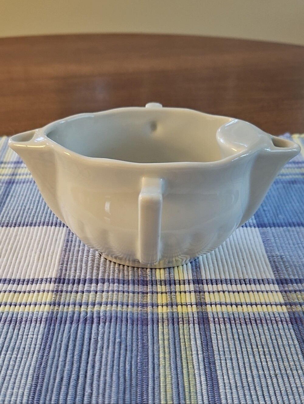 VTG Pillivuyt France White Porcelain Gravy Boat Fat Separator 124